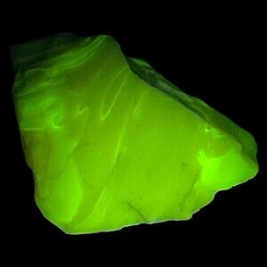 Pastel Pink Art Glass Cullet Uranium Glowing Slag Glass‎ #5GX106